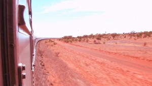 The Ghan in the Australian outback