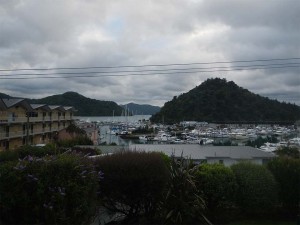 View from the hotel in Picton, NZ