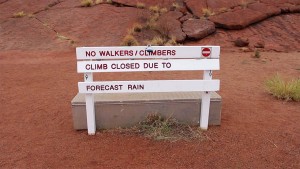 Climbing Uluru is discouraged